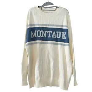 NWOT Moonrise MONTAUK Sweater •Men M• Crewneck Cotton Blend Lightweight $145